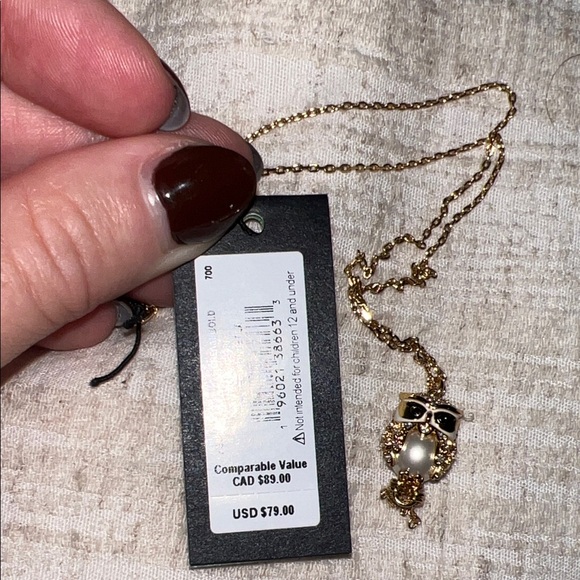 Kate Spade Gold Owl Pendant Necklace - Picture 3 of 5